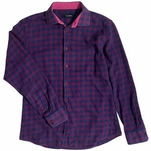 🎁 Vintage 100% cotton boyfriend button up plaid